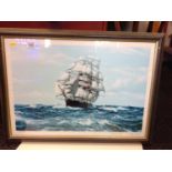 Montague Dawson Framed Print - Racing Home - The Cutty Sark