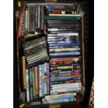 Box of CDs and DVDs etc