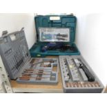 Cased Challenge Corded Drill, Cased Set of Drill Bits and Cased Socket Set