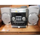 Philips CD and Tape Player with Speakers