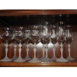 Quantity of Wine Glasses with Etched Stems