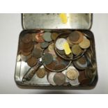 Tin of Old Coins etc