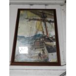 Large Framed Nautical Print