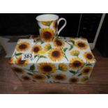 Boxed New Set of 5x Sun Flower Mugs