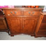 Two Drawer Wooden Cabinet with Cupboard under