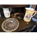 Studio Pottery and 2x Jugs