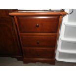 Modern Three Drawer Bedside Cabinet