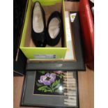 Quantity of Framed Prints and Pair of Ladies Shoes