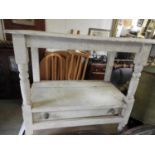 Painted Pine Washstand with Single Drawer