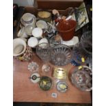 Quantity of Crystal Vases, Part Tea Sets and Cutlery etc