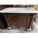 Victorian Mahogany Cupboard with Marble Top