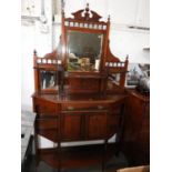 Carved Mirror Backed Chiffonier