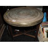 Brass Top Benares Table