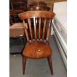 Set of 4x Stick Back Dining Chairs with Shaped Seats