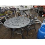 Plastic Garden Table and 2x Chairs