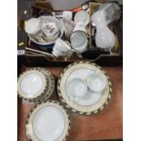 Box of Misc - China Part Tea Sets and Cutlery etc