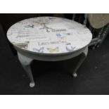 Occasional Table with Decoupage Decoration