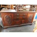 Carved Oak Sideboard