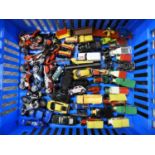 Plastic Crate and Contents - Model Cars and Motor Bikes