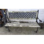 Metal End Garden Bench