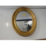 Small Oval Gilt Framed Mirror