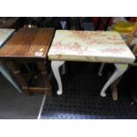 Small Lamp Table and Stool