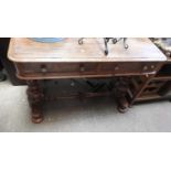 Mahogany Two Drawer Side Table