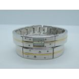 Ladies Rotary Wristwatch and Bracelet Set - Both Set with Diamonds