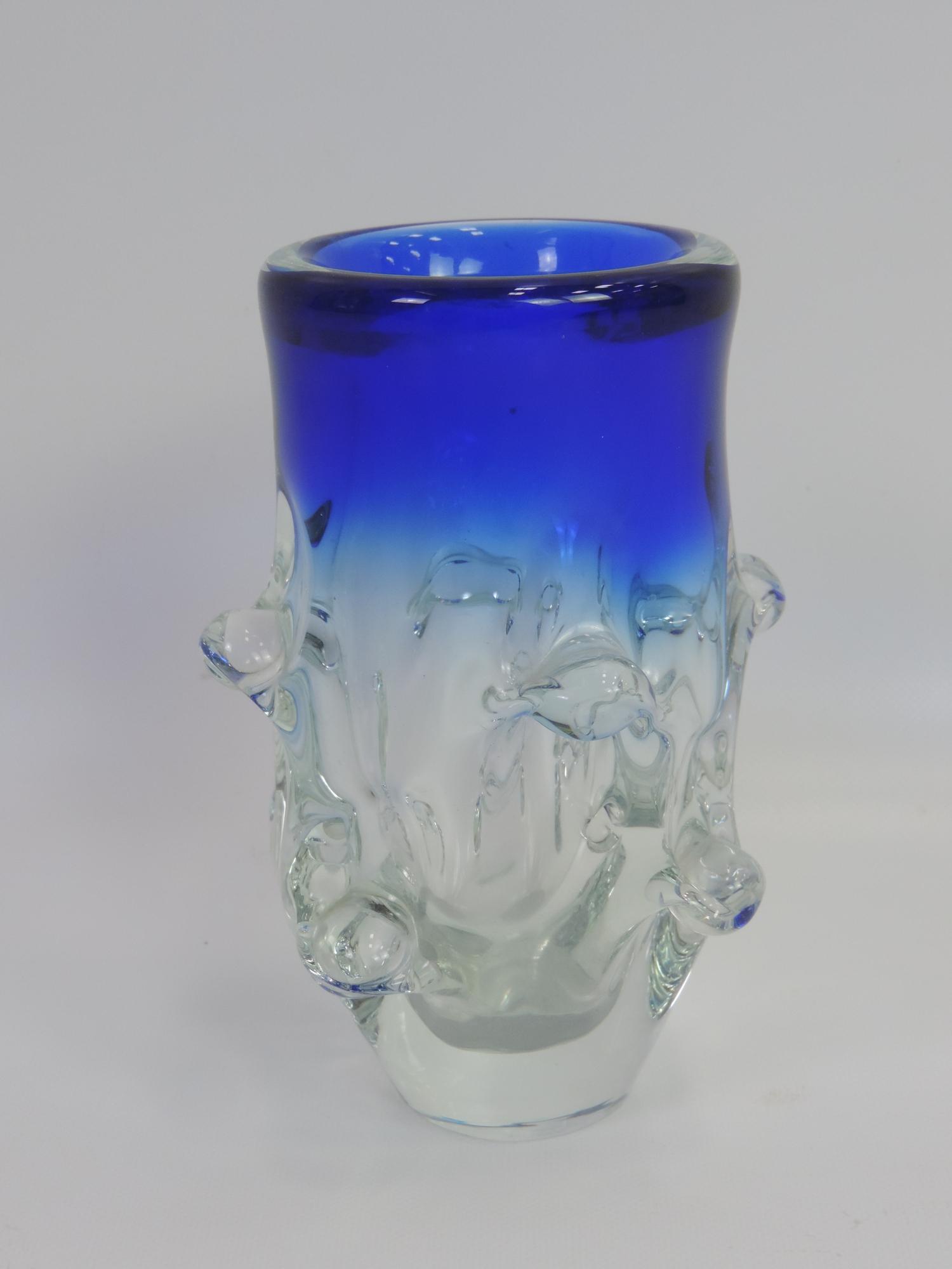 Murano Glass Vase - 7" High