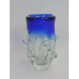 Murano Glass Vase - 7" High