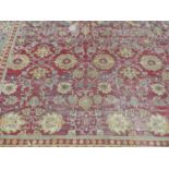 Hand Knotted Rug - Red Ground - 188" x 168"