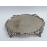 White Metal Four Footed Trivet - Marked “400”