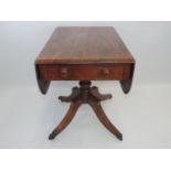 Victorian Mahogany Sofa Table with Drawer