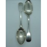 Pair of Georgian London Silver Spoons - 80gms