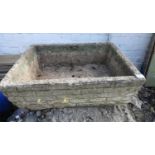 Oblong Concrete Garden Planter - Brick Form