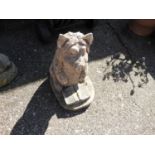 Concrete Garden Ornament - Pig Reading Book