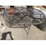 Painted Metal Garden Table