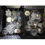 2x Boxes of Glassware, Cruet Sets etc