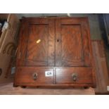 Small Wooden Wall Mountable Cabinet with Two Drawers under