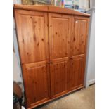 Pine Triple Wardrobe