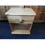 Pine Bedside Cabinet with Drawer