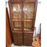 Glazed Display Cabinet with Cupboard under