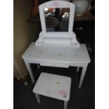 Childs Mirrored Dressing Table with Stool