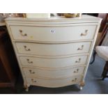 Rococo Style Five Drawer Chest of Drawers