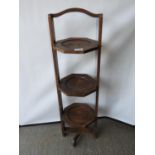 Folding Oak Cake Stand