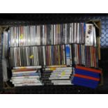 Box of CDs and Play Station Games