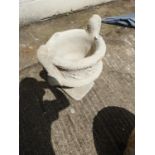 Concrete Garden Pedestal Urn Planter