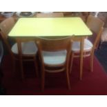 Retro Kitchen Table with Four Matching Chairs