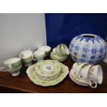 Vintage China Part Tea Sets and Blue and White Vase