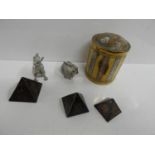 Quantity of Metalware - Tobacco Jar etc